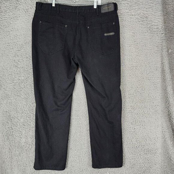 Sean John Jeans Mens 42x32 Black Cotton High Rise Straight - Picture 8 of 14